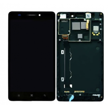 Дисплей (экран) для Lenovo A7000 + тачскрин, (1280x720), черный, с передней панелью