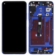 Дисплей (екран) для Honor 20; Huawei Nova 5T, чорний, з передньою панеллю синього кольору, Sapphire Blue