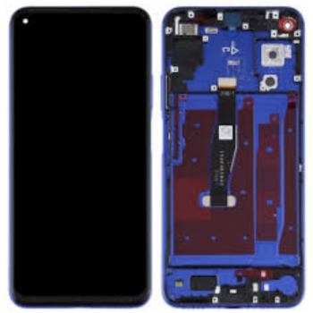 Дисплей (екран) для Honor 20; Huawei Nova 5T, чорний, з передньою панеллю синього кольору, Sapphire Blue