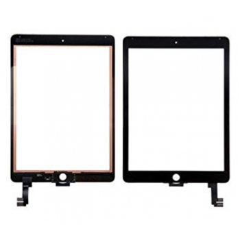 Тачскрин (сенсор) для iPad Air 2, черный, полный комплект, копия высокого качества