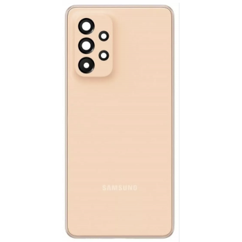 Задня кришка Samsung A536 Galaxy A53 5G, помаранчева, Peach, оригінал PRC + скло камери