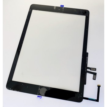 Тачскрин (сенсор) для iPad 9.7 (2017) (A1822/A1823), черный, полный комплект, копия высокого качества