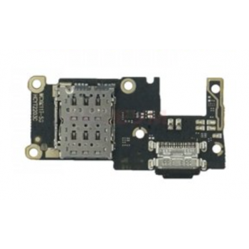 Шлейф Xiaomi 11T, 11T Pro с разъемами зарядки и SIM карты, микрофоном - нижняя плата