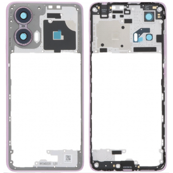 Рамка корпусу для Motorola XT2423 Moto G24 рожева, Pink Lavender + скло камери
