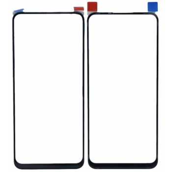 Скло корпусу для Realme 8i/9i/Narzo 50 4G/Oppo A96 4G, чорне, з OCA-плівкою