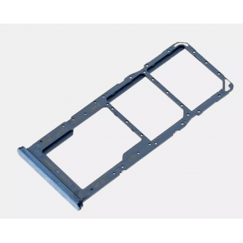 Держатель (лоток) Sim-карты и карты памяти для Samsung M325F Galaxy M32, синий, Light Blue, на две Sim-карты 
