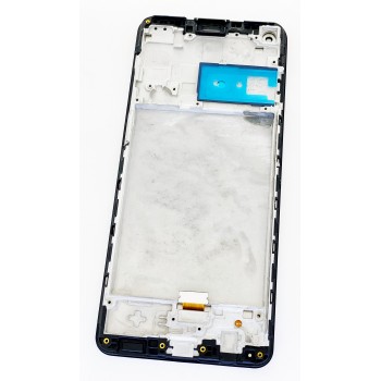 Дисплей (экран) для Samsung A217F Galaxy A21s + тачскрин, черный, с передней панелью, копия хорошего качества
