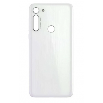 Задняя крышка для Motorola XT2045-1 Moto G8, белая, Pearl White, оригинал (Китай) 