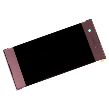 Дисплей (экран) для Sony G3412 Xperia XA1 Plus Dual/G3416 + тачскрин, розовый, оригинал (Китай) с передней панелью