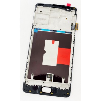 Дисплей (экран) для OnePlus 3 (A3003)/3T A3010 + тачскрин, черный, OLED, с передней панелью