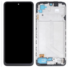 Дисплей (екран) Xiaomi Redmi Note 10 4G /Redmi Note 10S/Poco M5s, чорний, Amoled, оригінал PRC переклеєне скло, з передньою панеллю