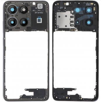 Рамка корпусу для Motorola XT2521-3 Moto G15 /XT2521-5 Moto G15 Power сіра, Gravity Grey + скло камери