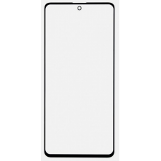 Скло корпусу для Samsung A736 Galaxy A73 5G, чорне, з OCA-плівкою