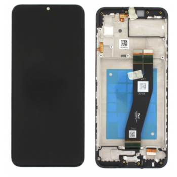 Дисплей (экран) для Samsung A037F Galaxy A03s + тачскрин, черный, 160.3 x 72 mm, с желтым шлейфом, с передней панелью 