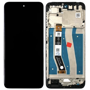 Дисплей (екран) для Motorola XT2341 Moto G14, чорний, оригінал PRC, з передньою панеллю