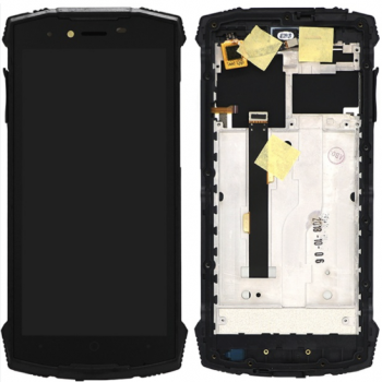 Дисплей (екран) для Doogee S55/S55 Lite, чорний, з передньою панеллю