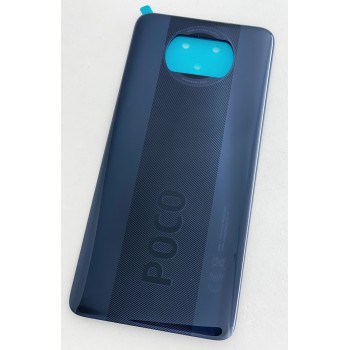 Задняя крышка для Xiaomi Poco X3, серая, Shadow Gray, оригинал (Китай)