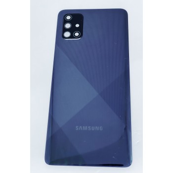 Задняя крышка для Samsung A715F Galaxy A71, черная, оригинал 