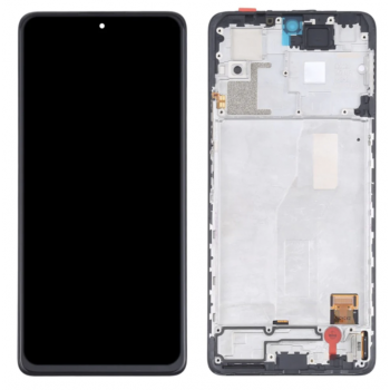 Дисплей (экран) для Xiaomi Redmi Note 10 4G/Redmi Note 10S + тачскрин, черный, TFT, копия, с передней панелью 