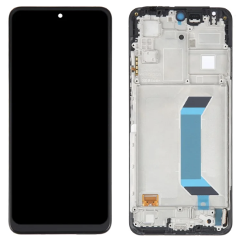 Дисплей (екран) для Xiaomi Poco X5 5G/Redmi Note 12 5G, чорний, OLED, з передньою панеллю