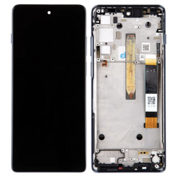 Дисплей (екран) для Motorola XT2175-1 Moto G200 5G/XT2175-2 Edge S30/XT2141 Edge 2021 + тачскрин, синий, оригинал (Китай) с передней панелью, Stellar 