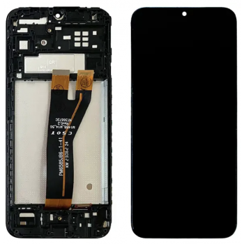 Дисплей (екран) для Samsung M146 Galaxy M14, чорний, оригінал PRC з передньою панеллю