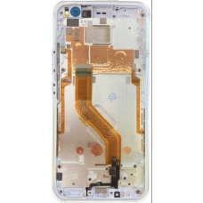 Дисплей (экран) для HTC U11 + тачскрин, черный, с передней панелью серебристого цвета, Ice White оригинал (Китай) со шлейфом сканера отпечатка пальца 