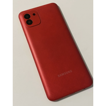 Задняя крышка для Samsung A035F Galaxy A03, красная + стекло камеры 