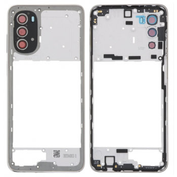 Рамка корпусу для Motorola XT2221 Moto G52/XT2225 Moto G82/Moto G71S, біла + скло камери